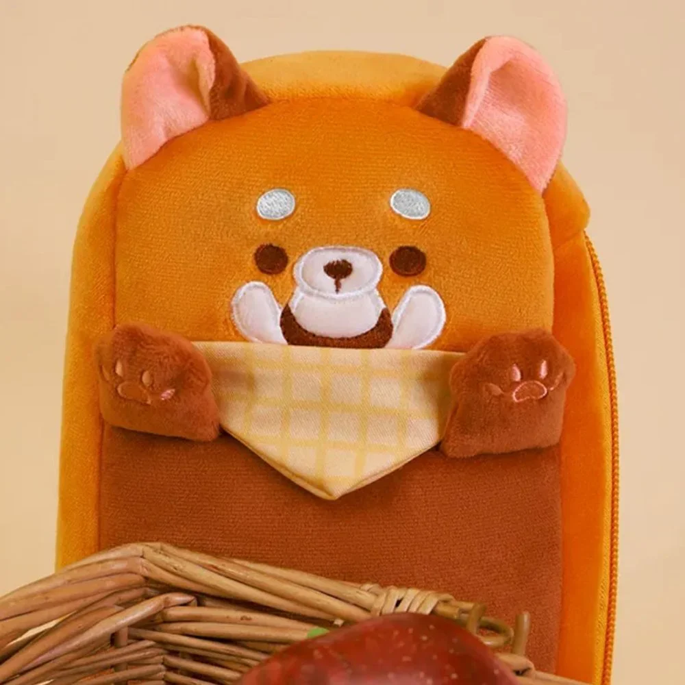 Red Panda Plush Pencil Case | Kawaii School Pouch Office Organizer Storage